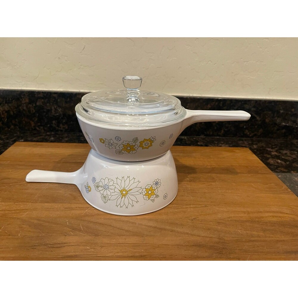 3 piece CORNING ware FLORAL BOUQUET SAUCE it up